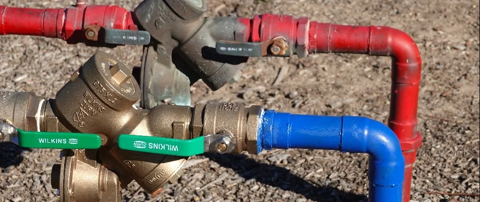 A backflow prevention device for an irrigation system in Charlotte, NC.