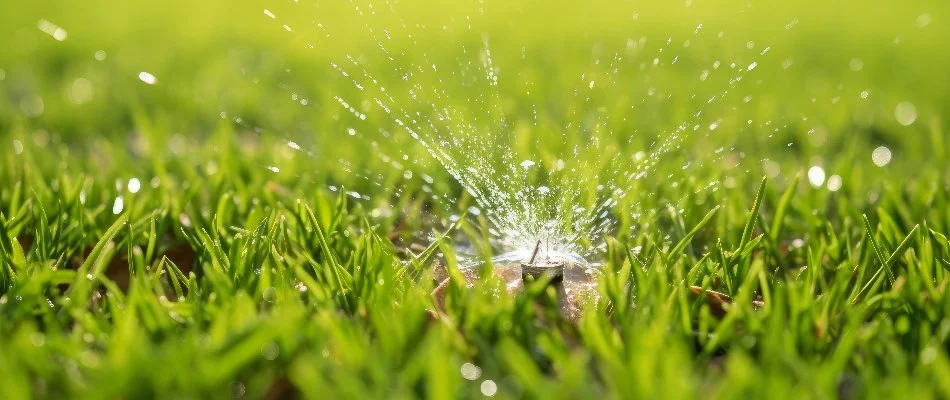 Sprinkler head in Mooresville, NC, with low water pressure.