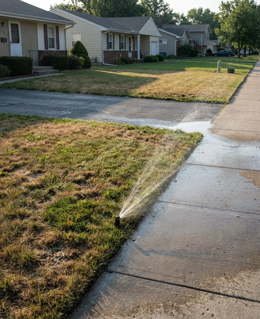 Neglected irrigation system in Charlotte NC